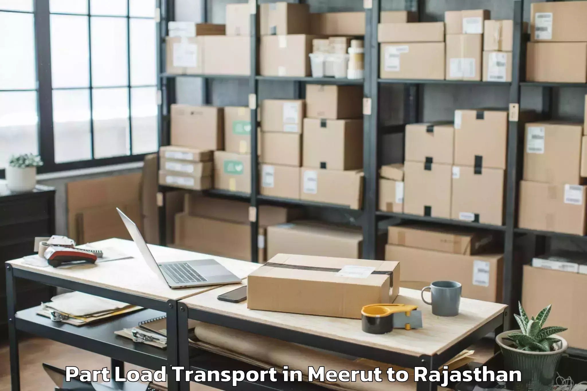 Reliable Meerut to Khairthal Part Load Transport